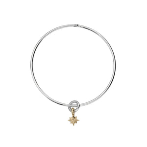 Silver & Gold Baby North Star Bangle