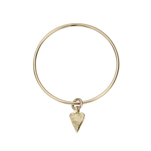 Gold Medium Heart Bangle
