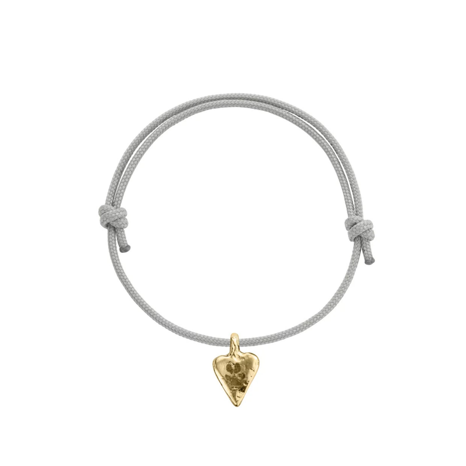 Gold Mini Heart Sailing Rope with Paw Print