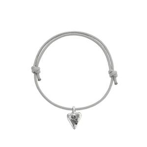 Silver Mini Heart Sailing Rope with Paw Print