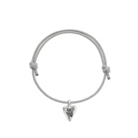 Silver Mini Heart Sailing Rope with Paw Print