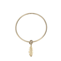 Gold Medium Feather Bangle