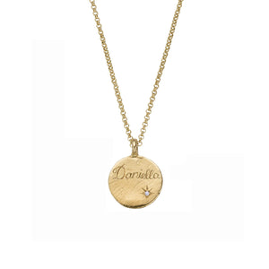 Personalised Gold Diamond Midnight Moon Necklace