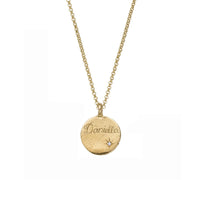 Personalised Gold Diamond Midnight Moon Necklace