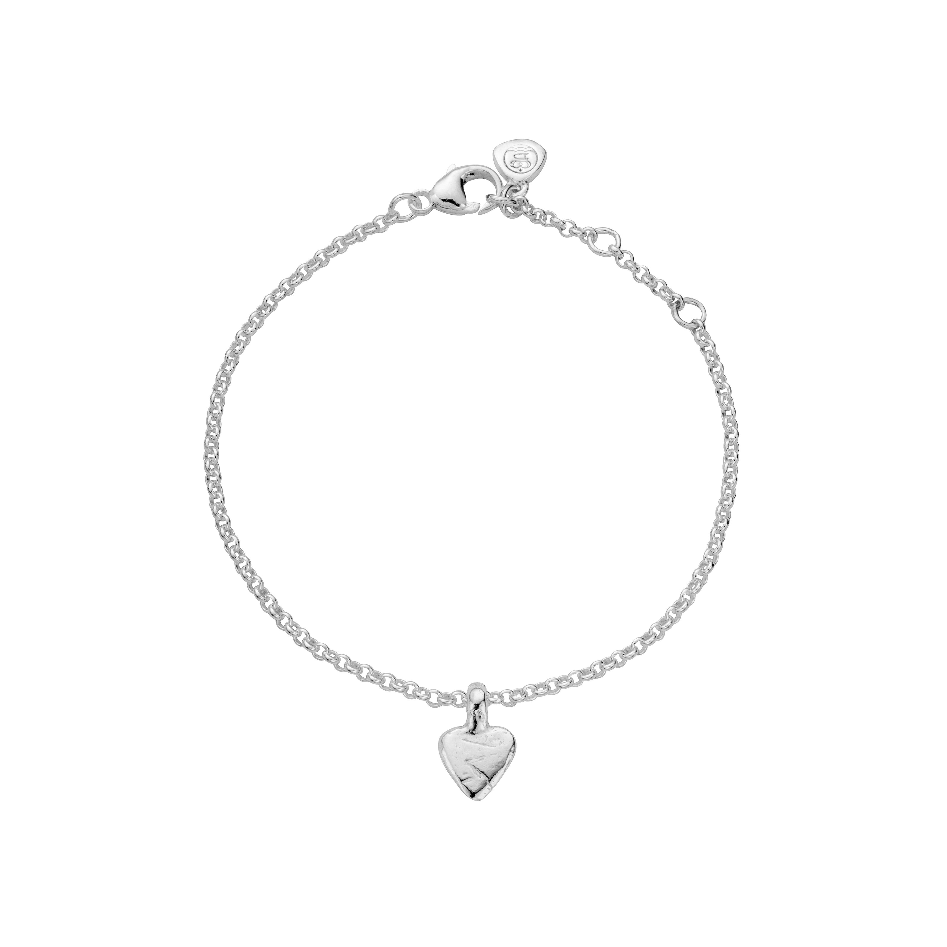 Silver Baby Heart Chain Bracelet