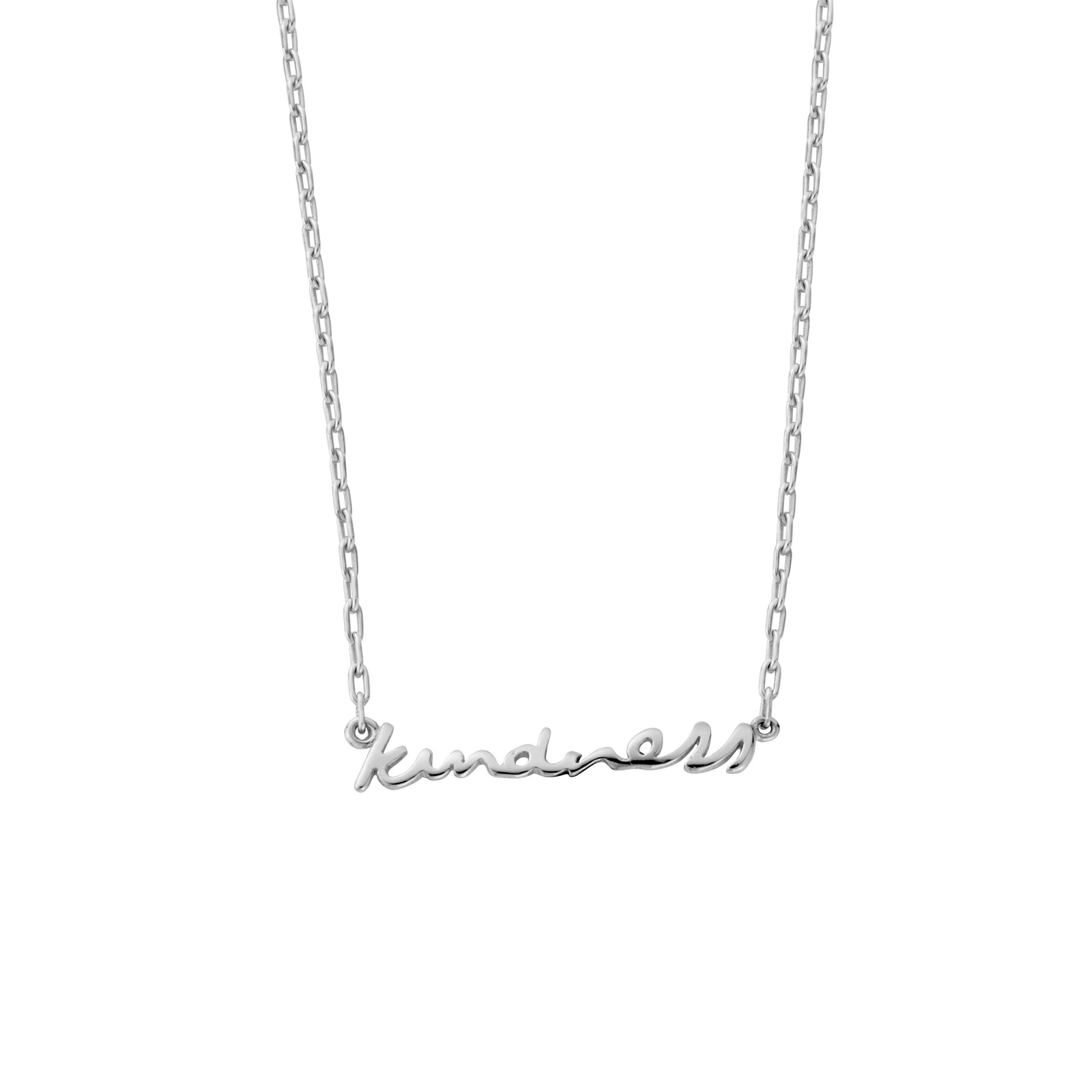 Silver 'Kindness' Affirmation Necklace