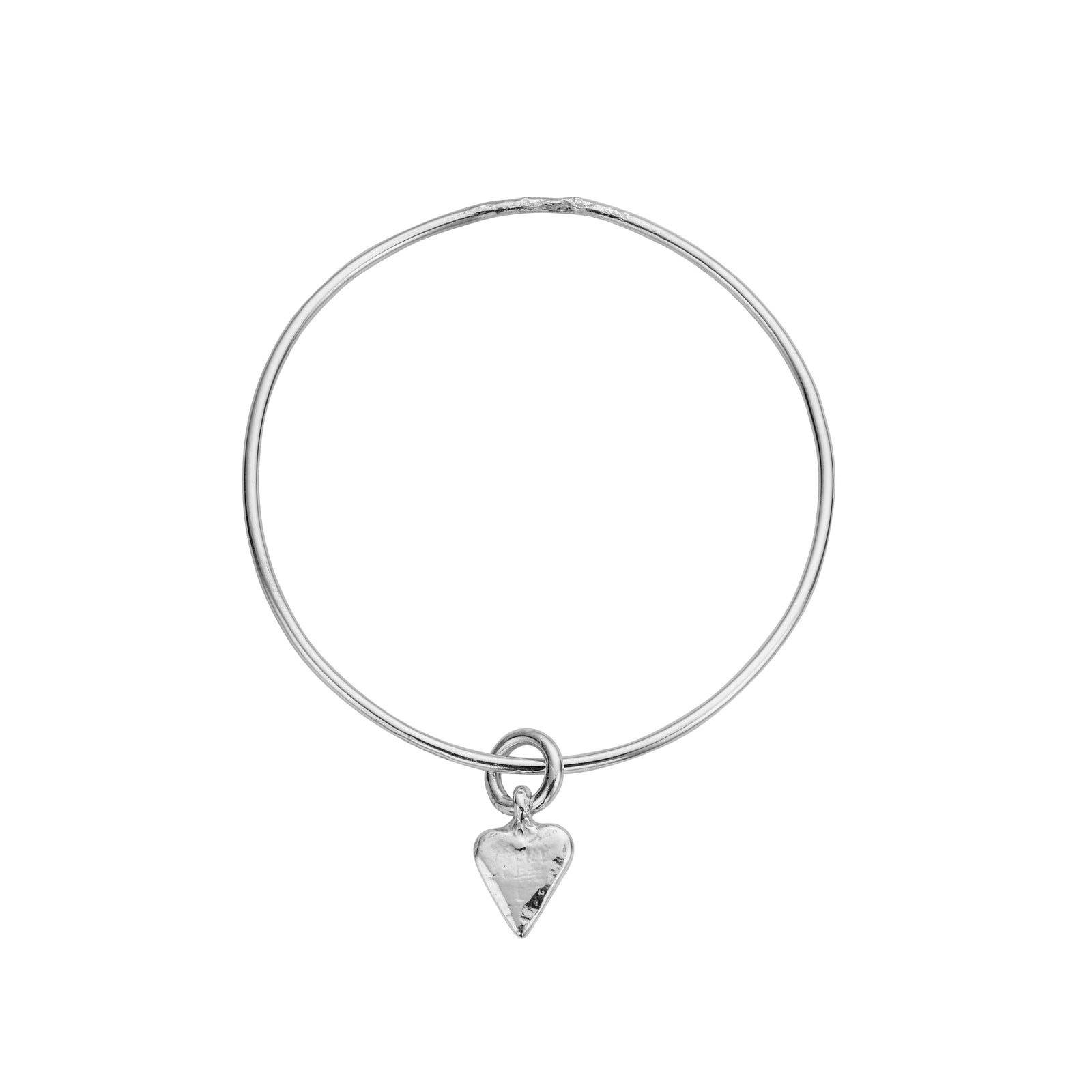 Silver Mini Heart Bangle