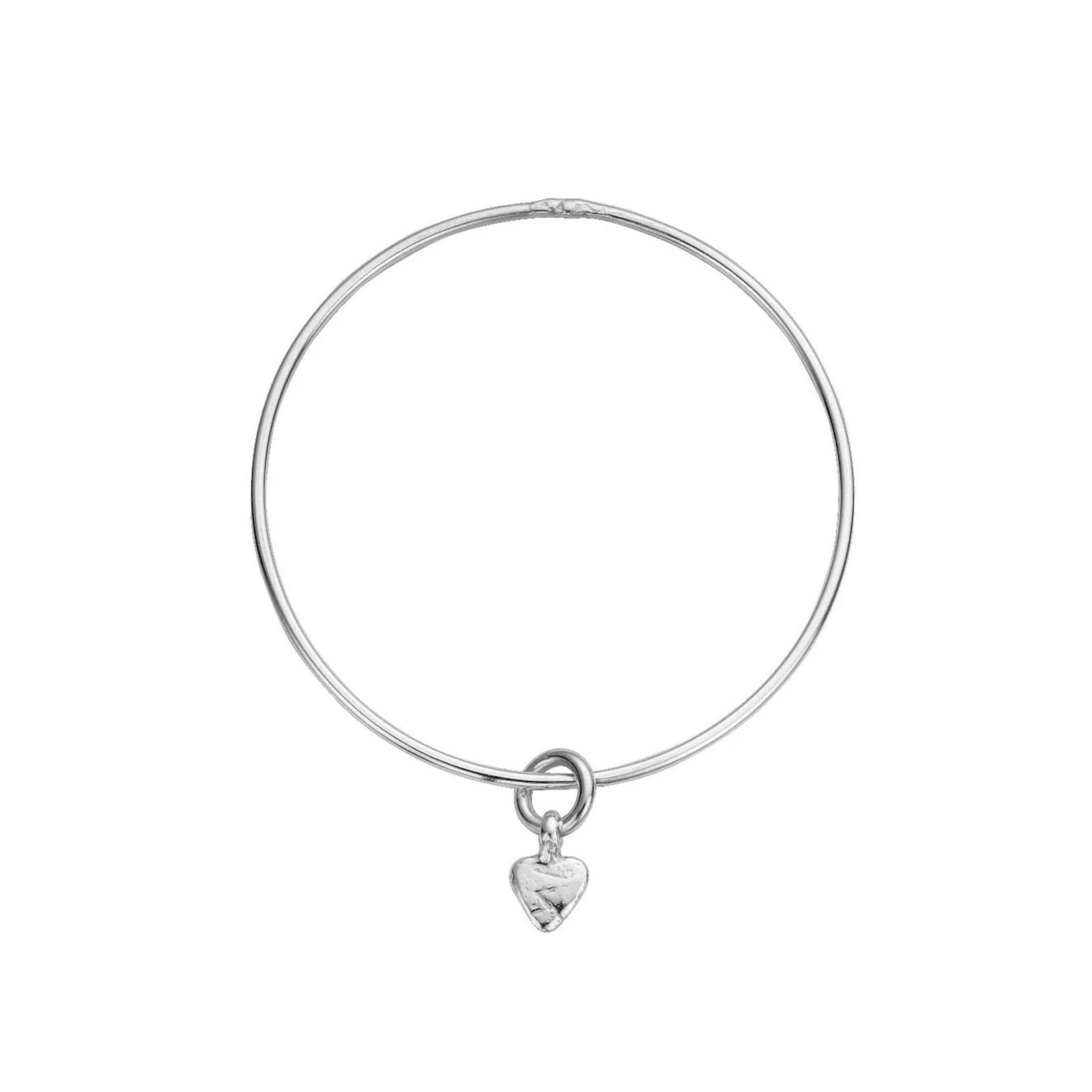 Silver Baby Heart Bangle