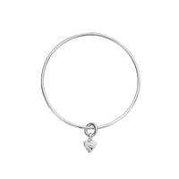 Silver Baby Heart Bangle