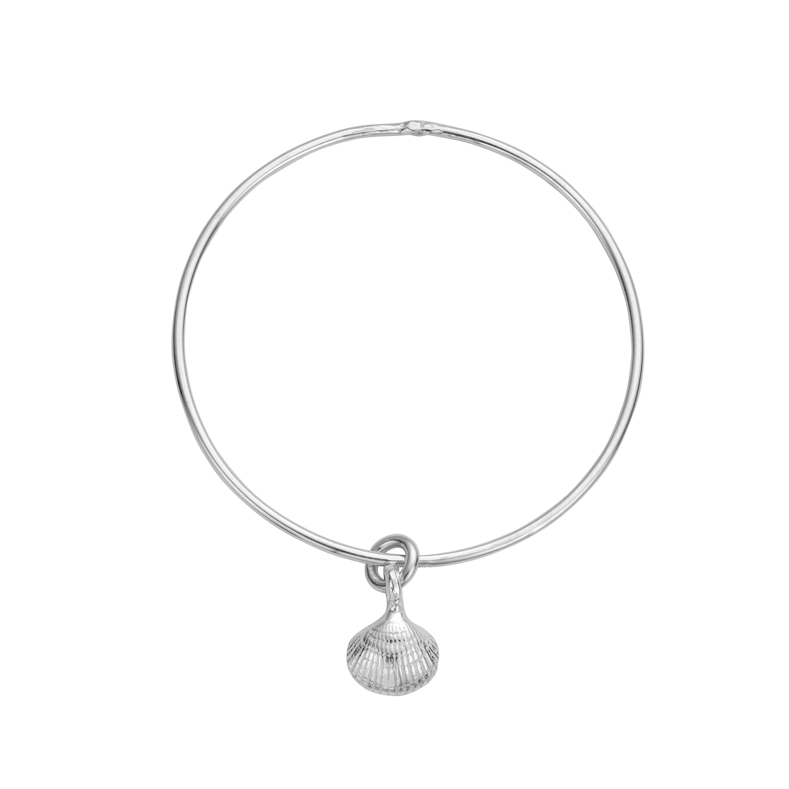 Silver Mini Shell Bangle