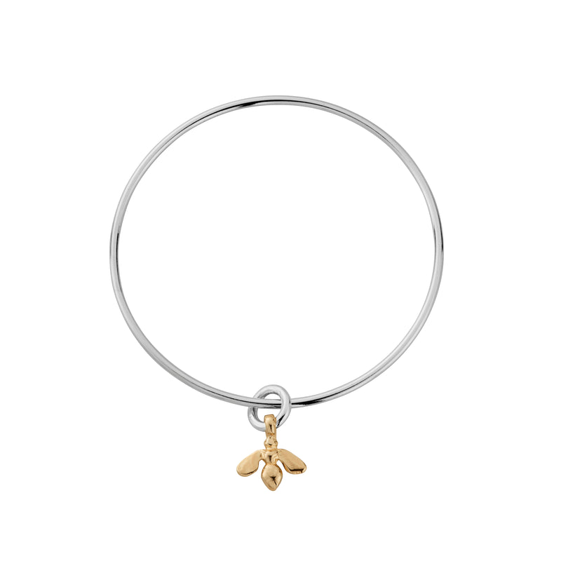 Silver & Gold Mini Honey Bee Bangle
