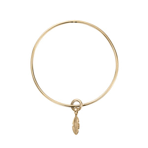 Gold Baby Feather Bangle
