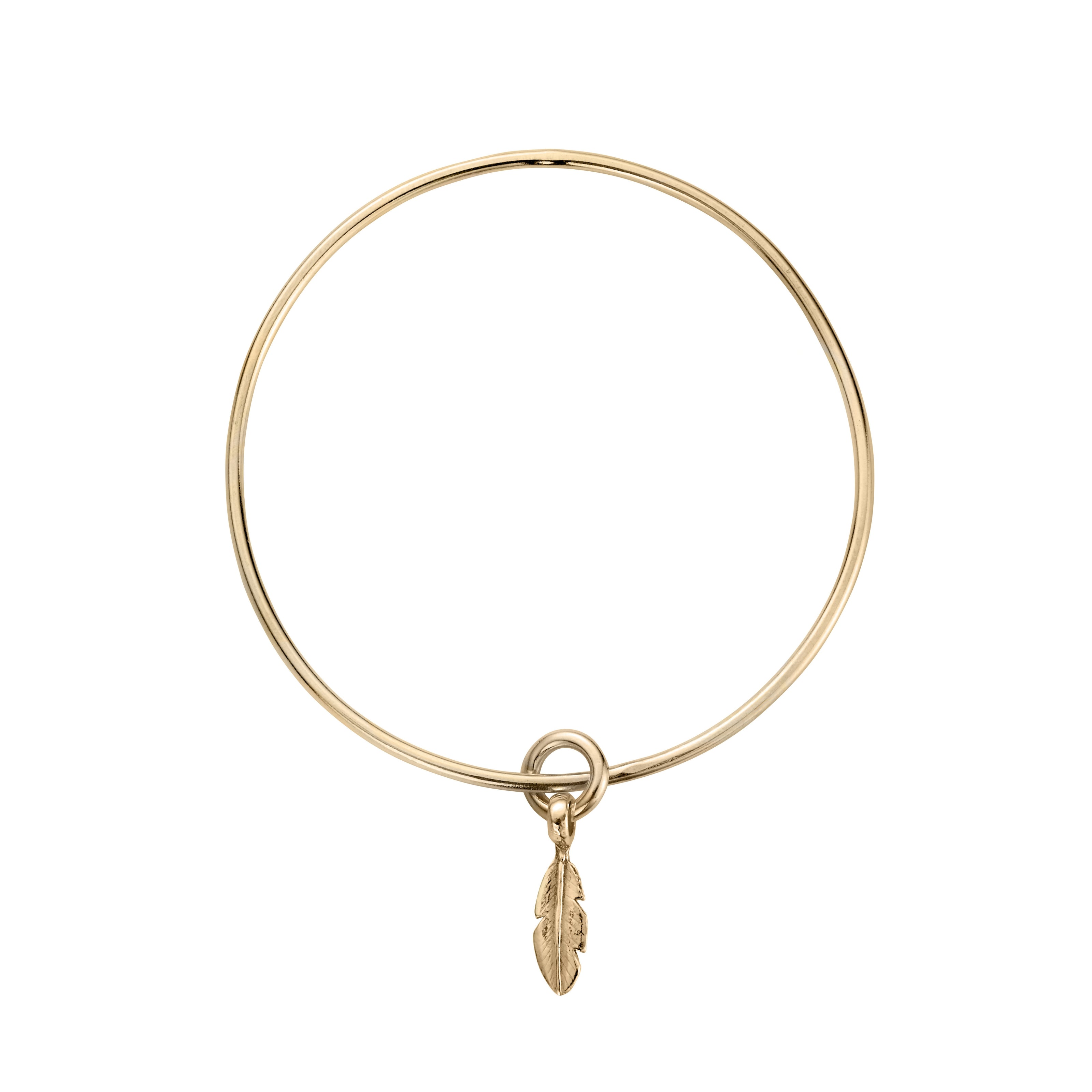 Gold Baby Feather Bangle
