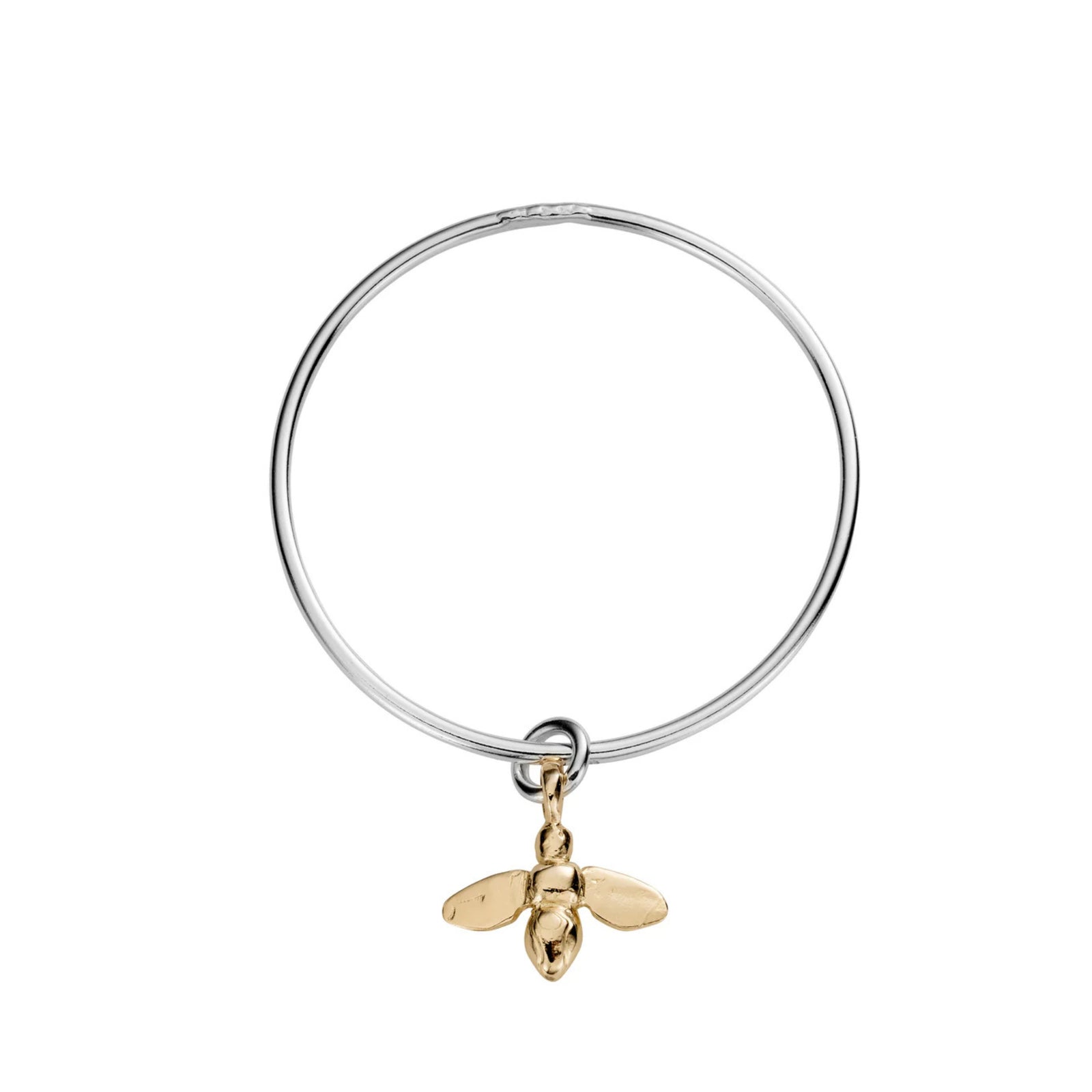 Silver & Gold Large Honey Bee Bangle