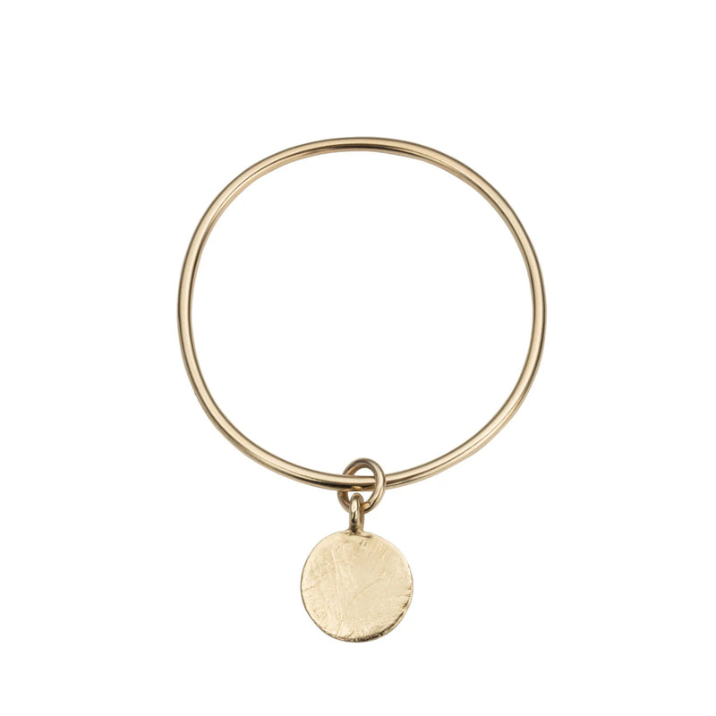 Gold Large Moon Bangle