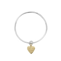 Silver & Gold Medium You Are Loved Bangle
