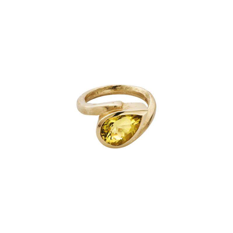 ORIANA Gold Zimbaqua Beryl Ring