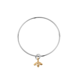 Silver & Gold Mini Honey Bee Bangle