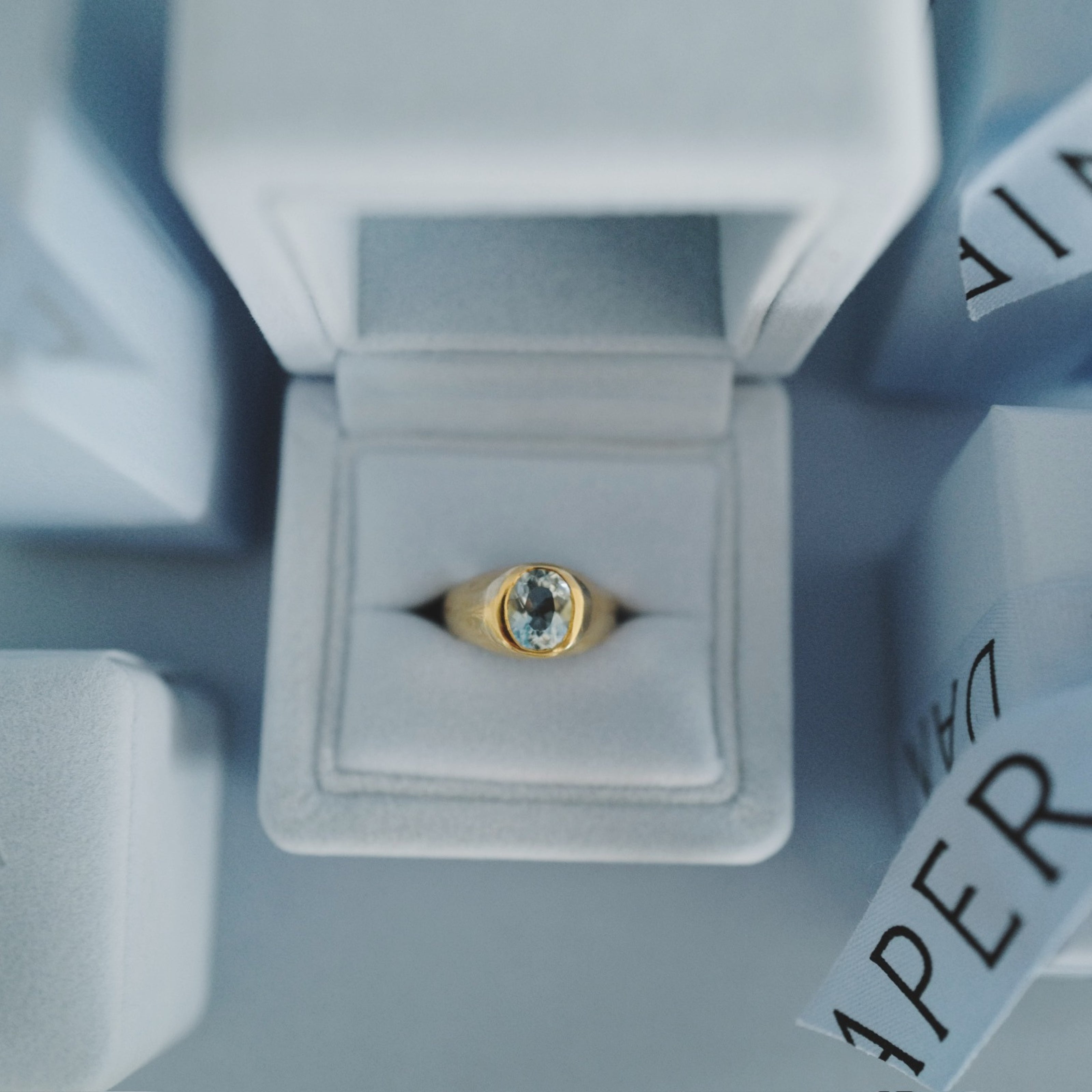 CIEL Gold Zimbaqua Aquamarine Ring