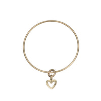 Gold Mini Open Heart Bangle