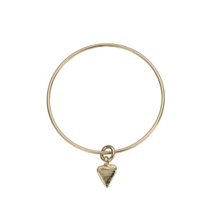 Gold Mini Heart Bangle
