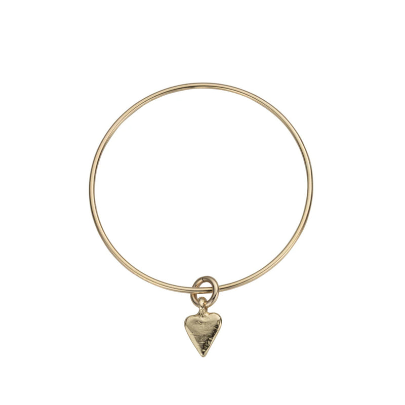 Gold Mini Heart Bangle