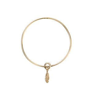 Gold Baby Feather Bangle