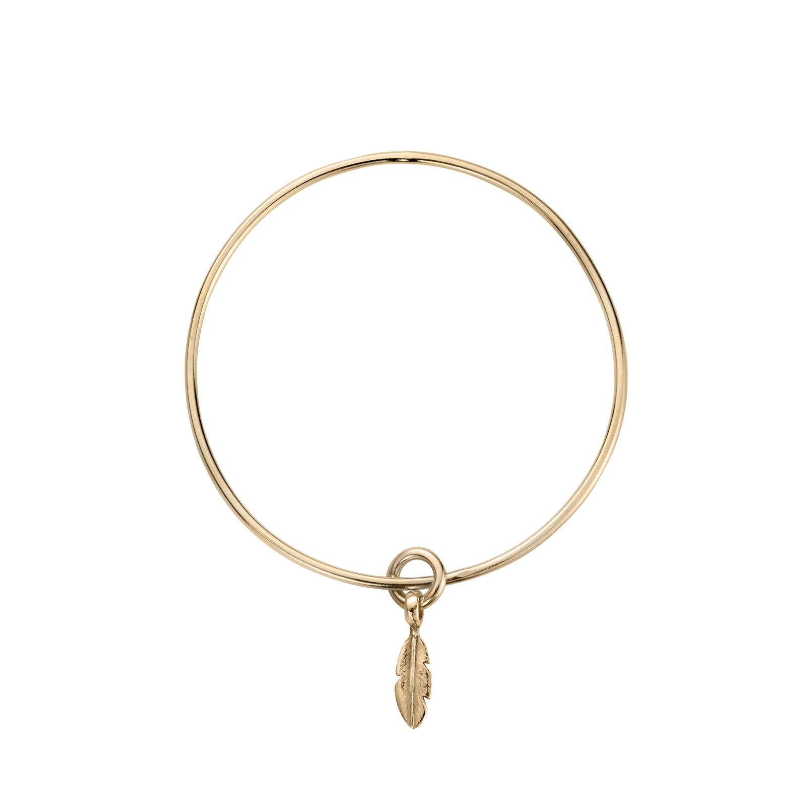 Gold Baby Feather Bangle
