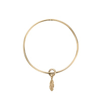 Gold Baby Feather Bangle