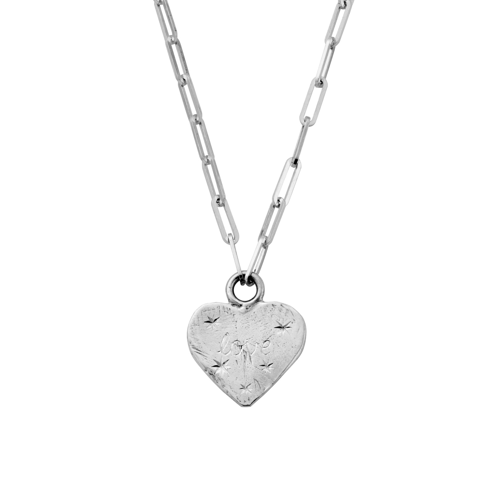 Silver 'Starry Night' Keeper's Heart Trace Chain Necklace