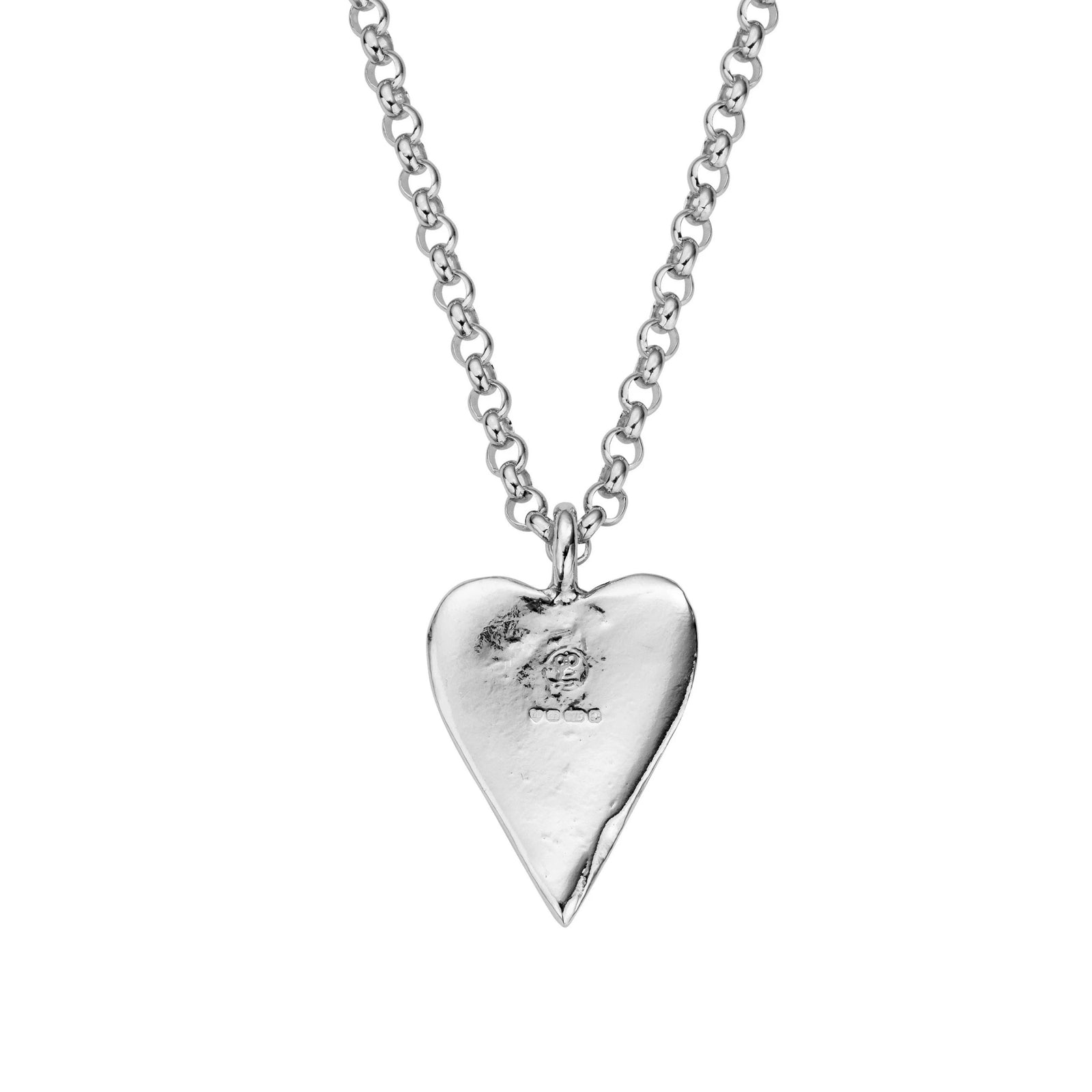 White Gold Maxi Heart Necklace