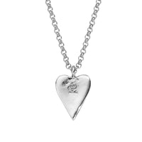 White Gold Maxi Heart Necklace