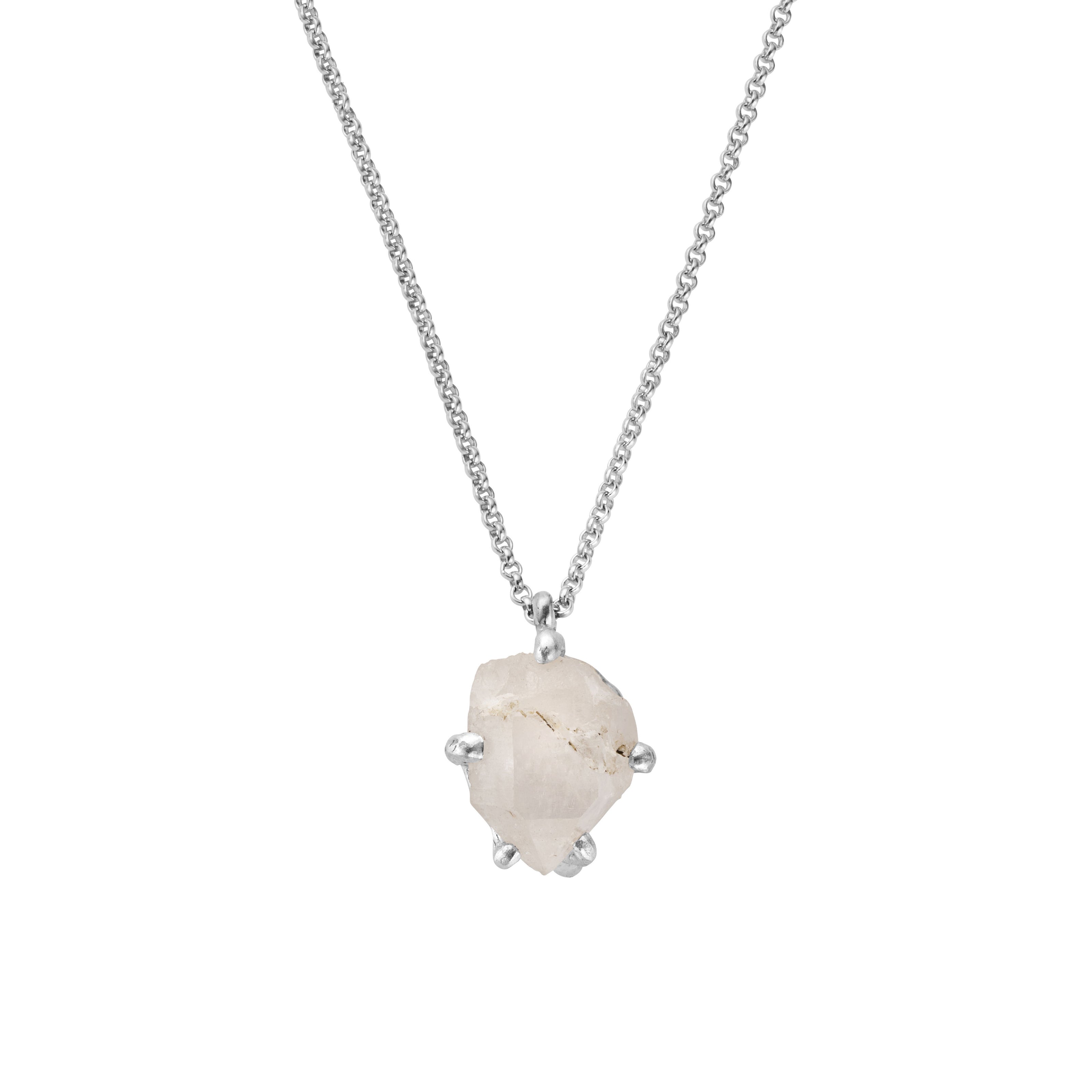 No.29 Silver Rock Crystal Pendant Necklace