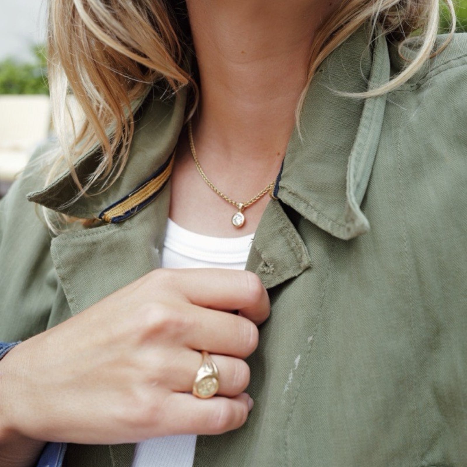 CIANA Gold Lab Grown Diamond Pendant Necklace