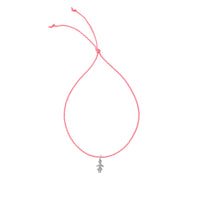 Silver Little Girl Cord Bracelet