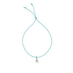 Silver Little Boy Cord Bracelet