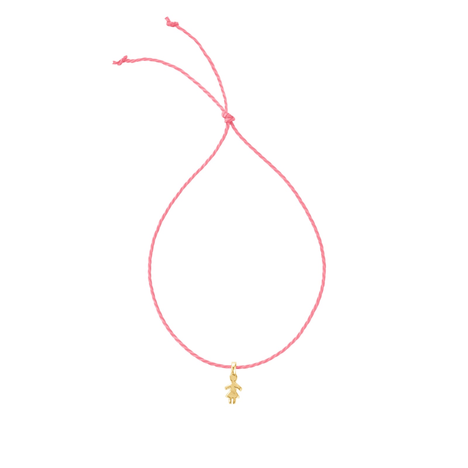 Gold Little Girl Cord Bracelet