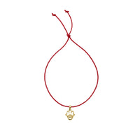 Gold Tiny Hamsa Hand Cord Bracelet