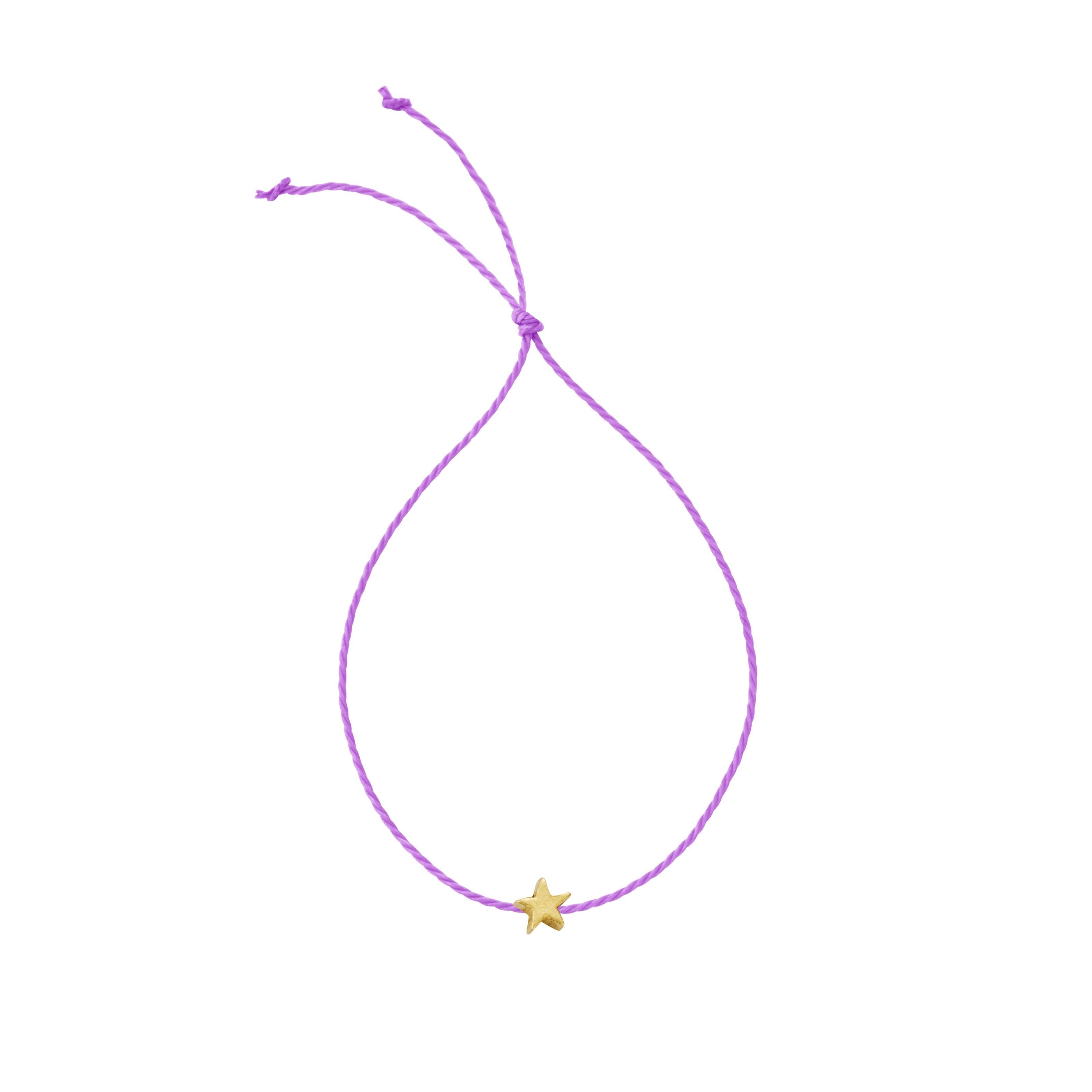 Gold Tiny Star Cord Bracelet