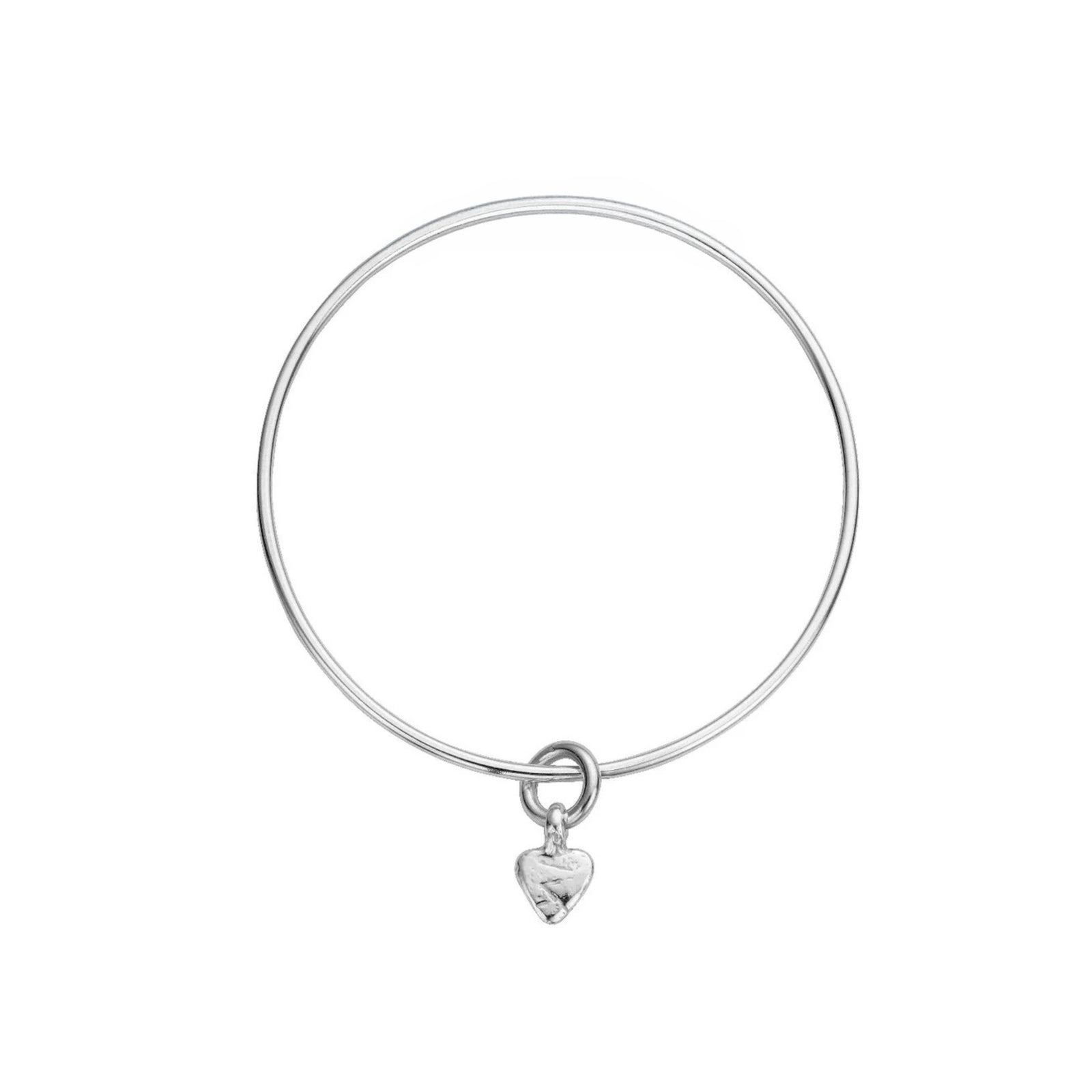 Silver Baby Heart Bangle