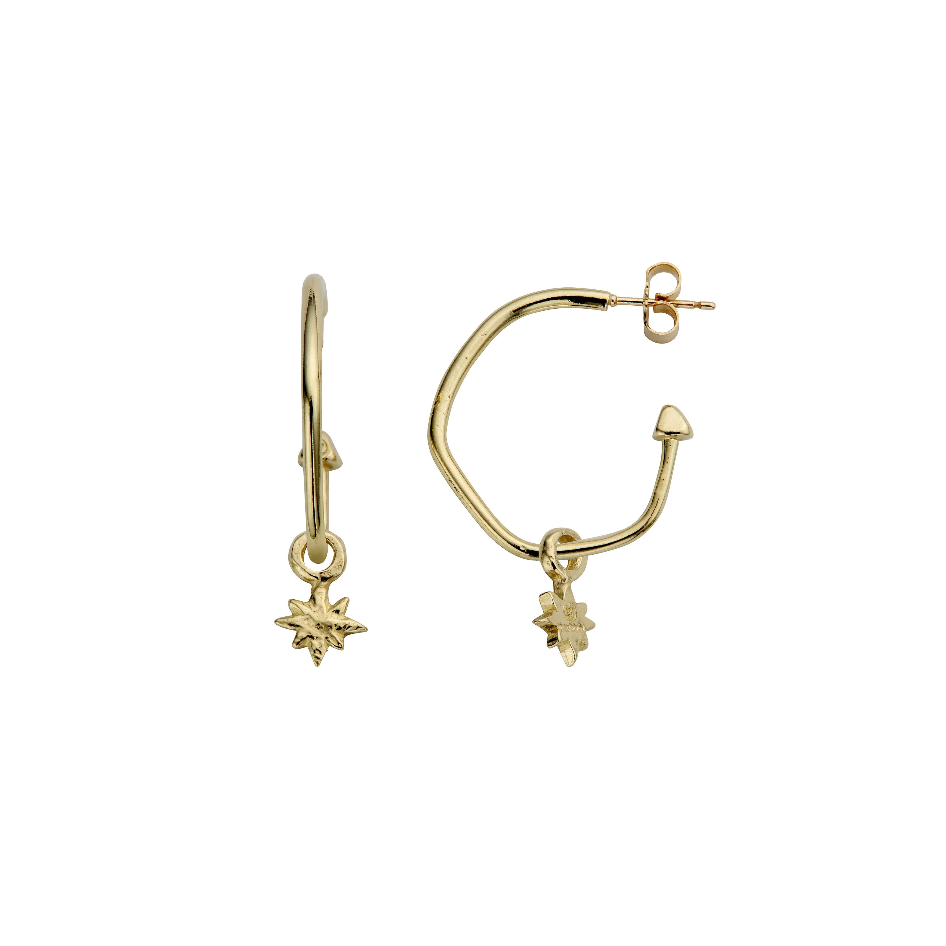 Gold Maxi Cupid Hoop Earrings