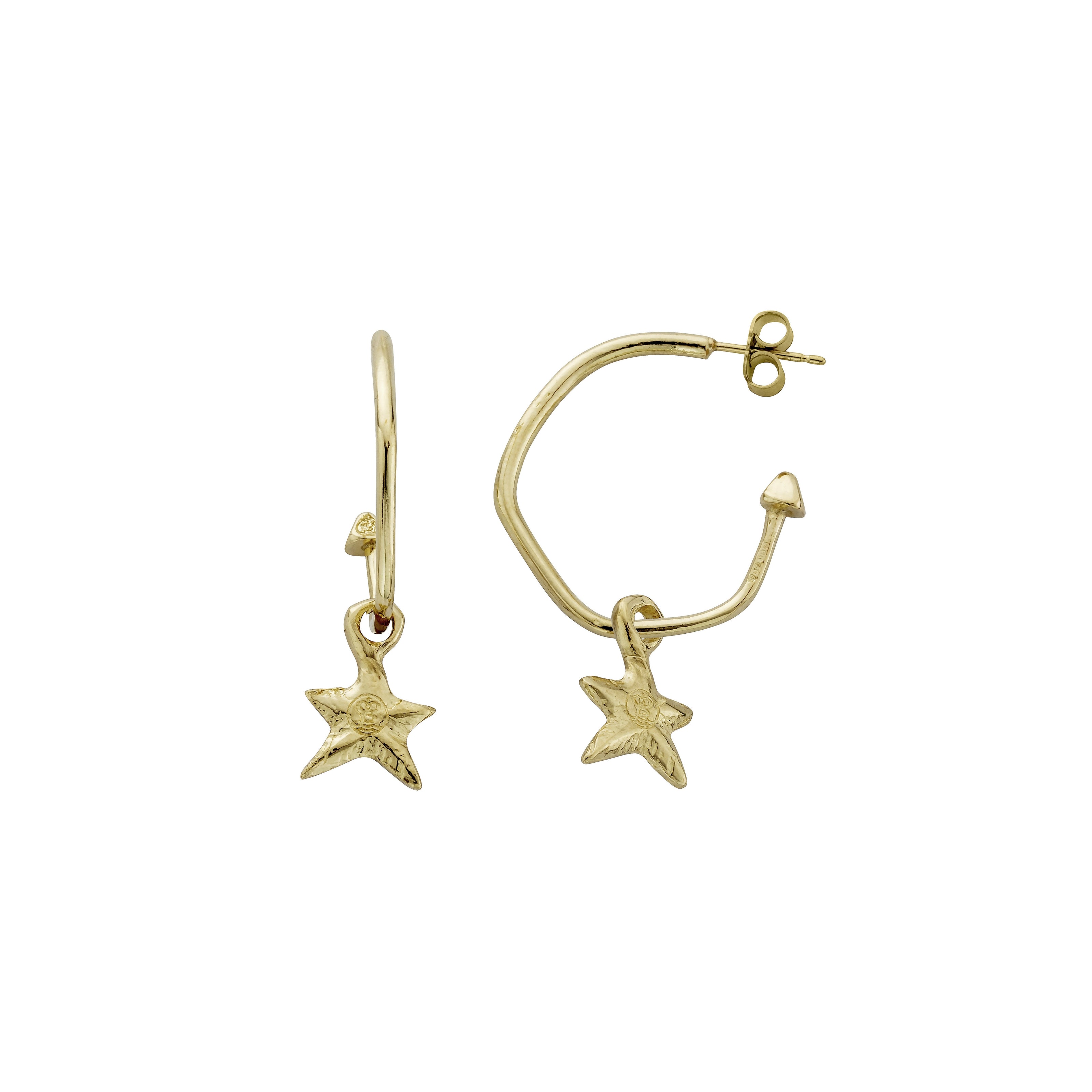 Gold Maxi Cupid Hoop Earrings