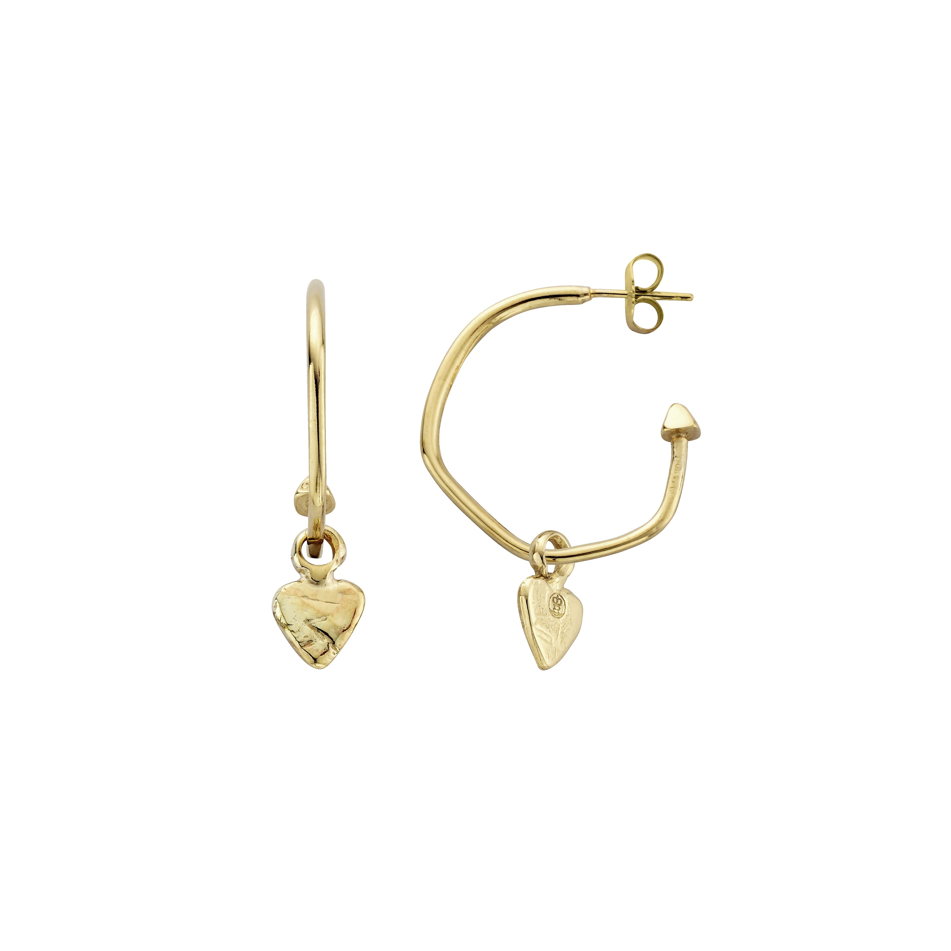 Gold Maxi Cupid Hoop Earrings