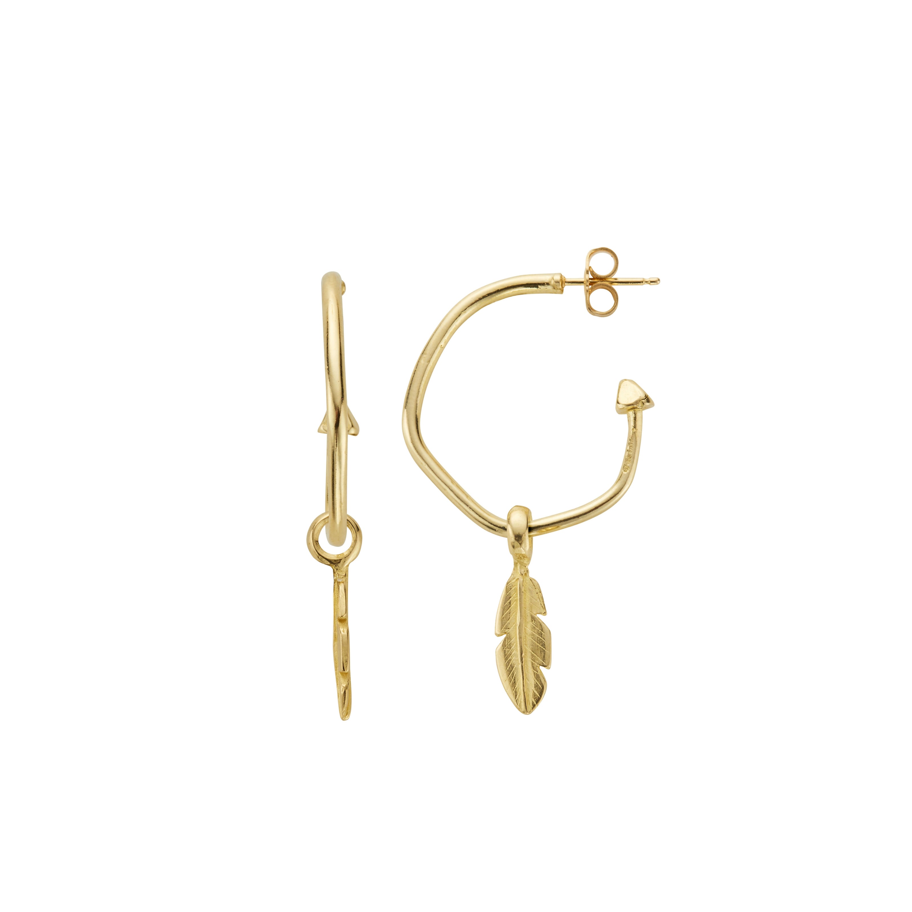 Gold Maxi Cupid Hoop Earrings