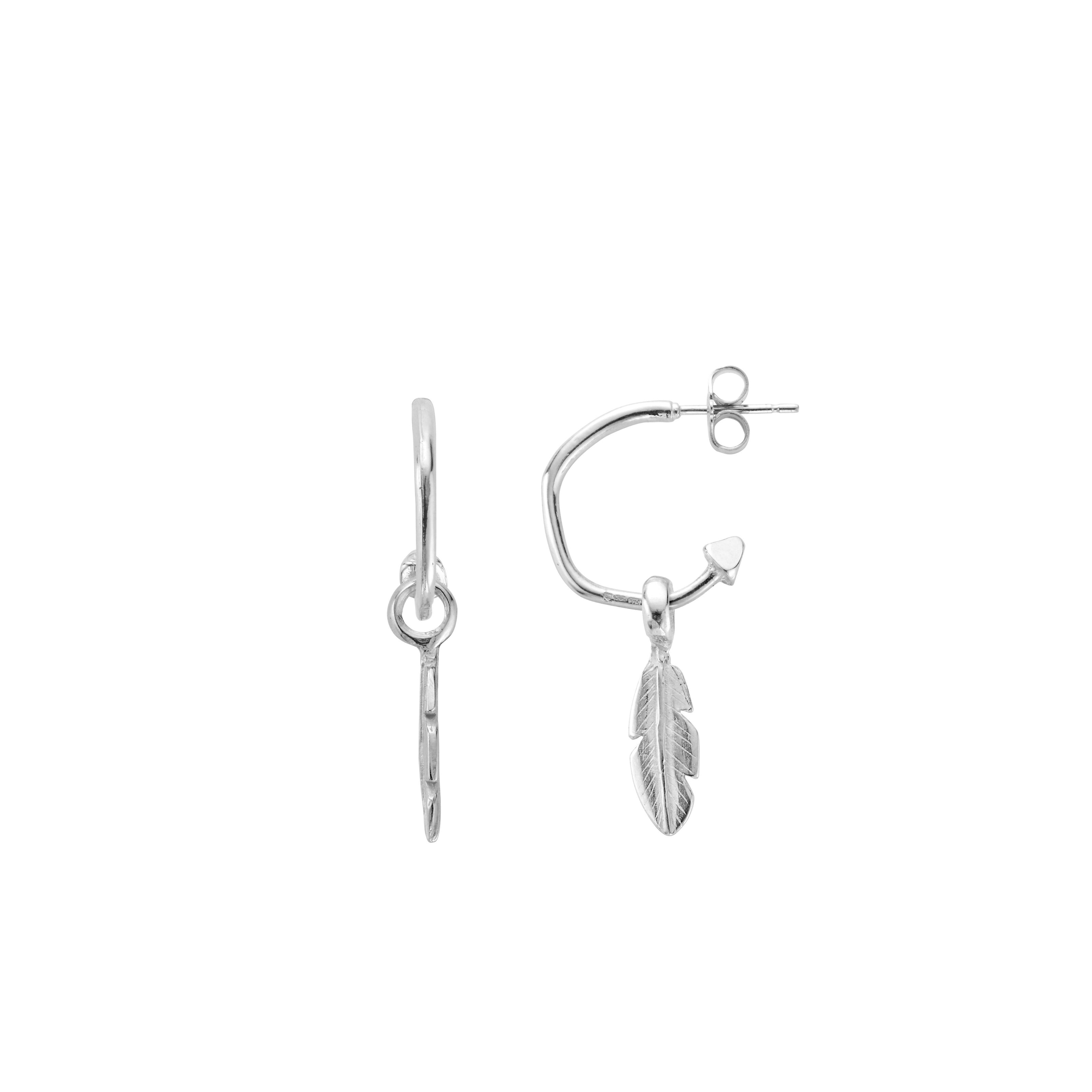 Silver Mini Cupid Hoop Earrings