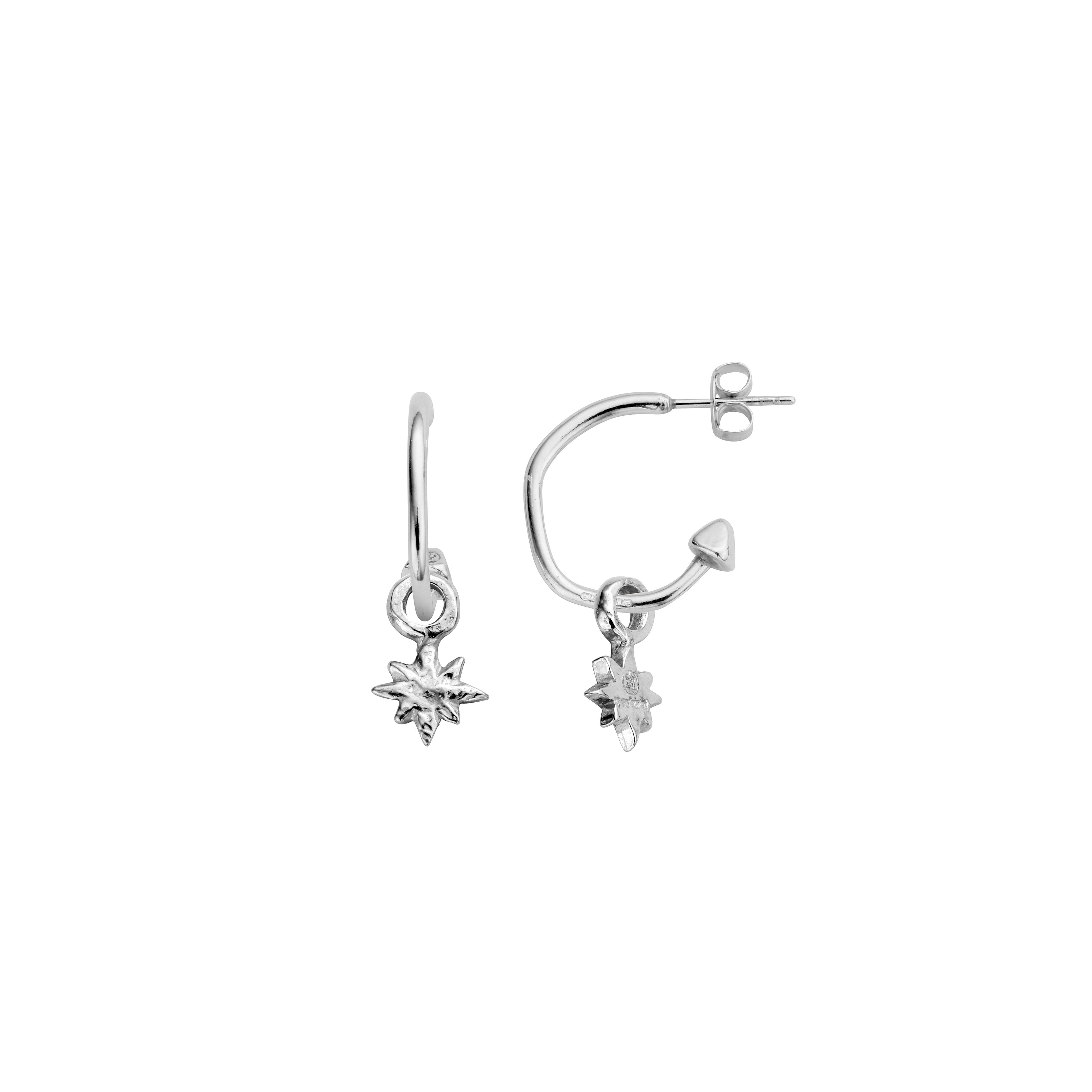 Silver Mini Cupid Hoop Earrings