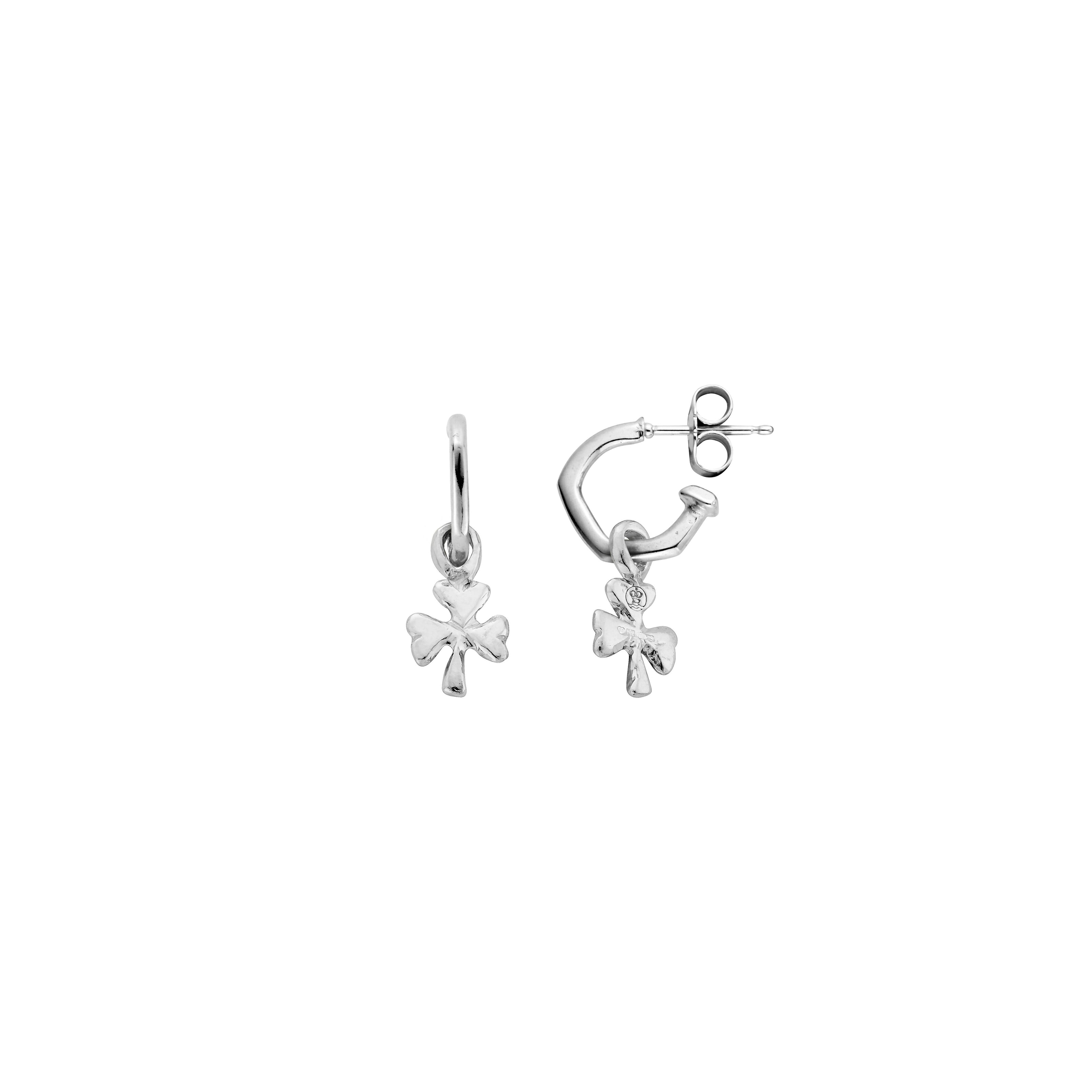 Silver Tiny Cupid Hoop Earrings