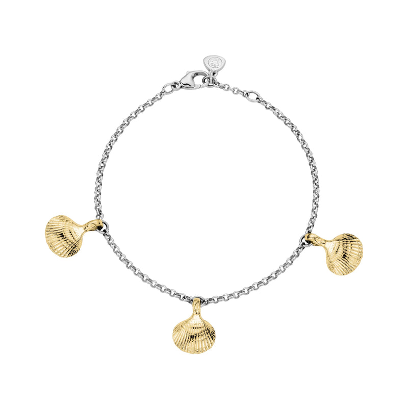 Silver & Gold Trio Mini Shell Anklet