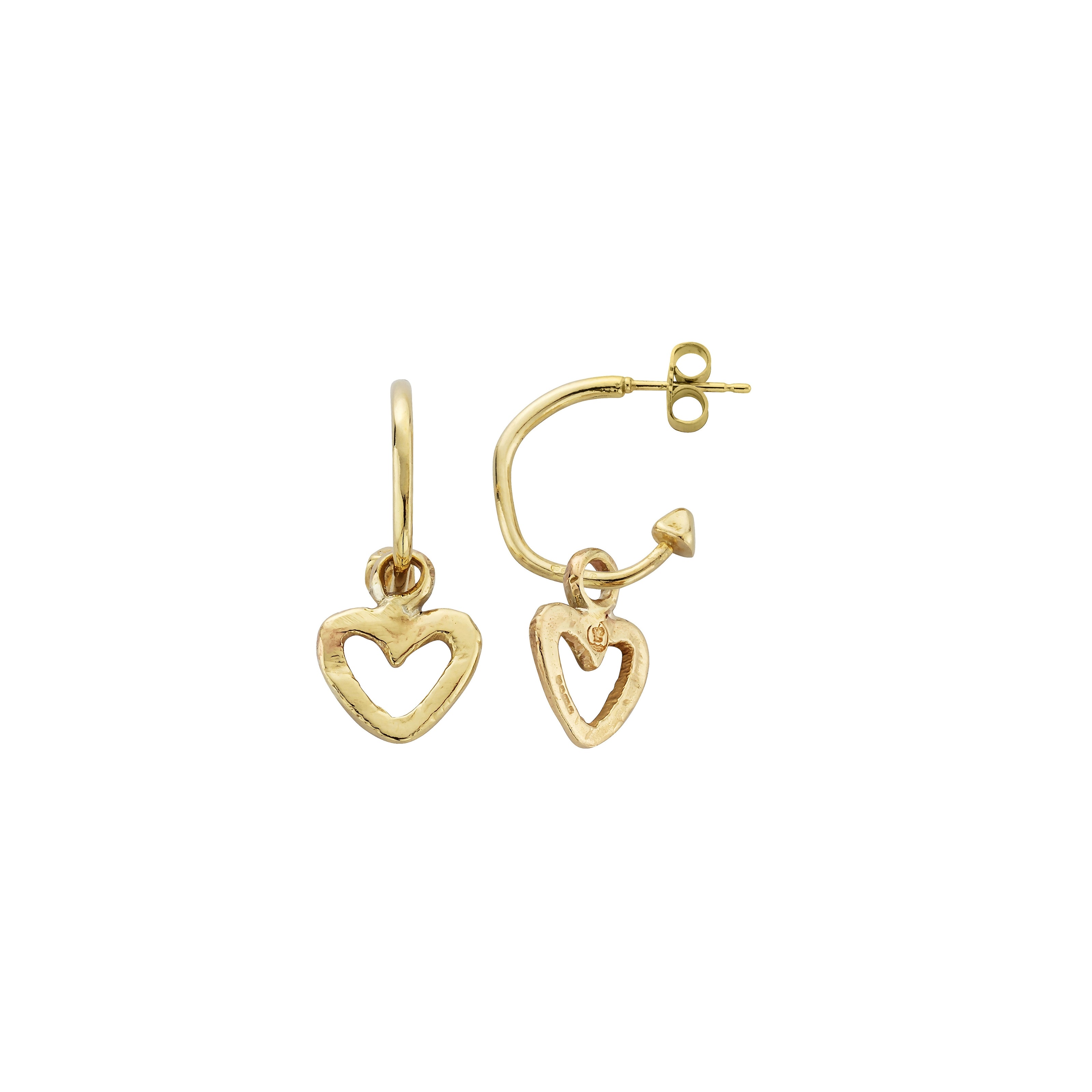 Gold Mini Cupid Hoop Earrings