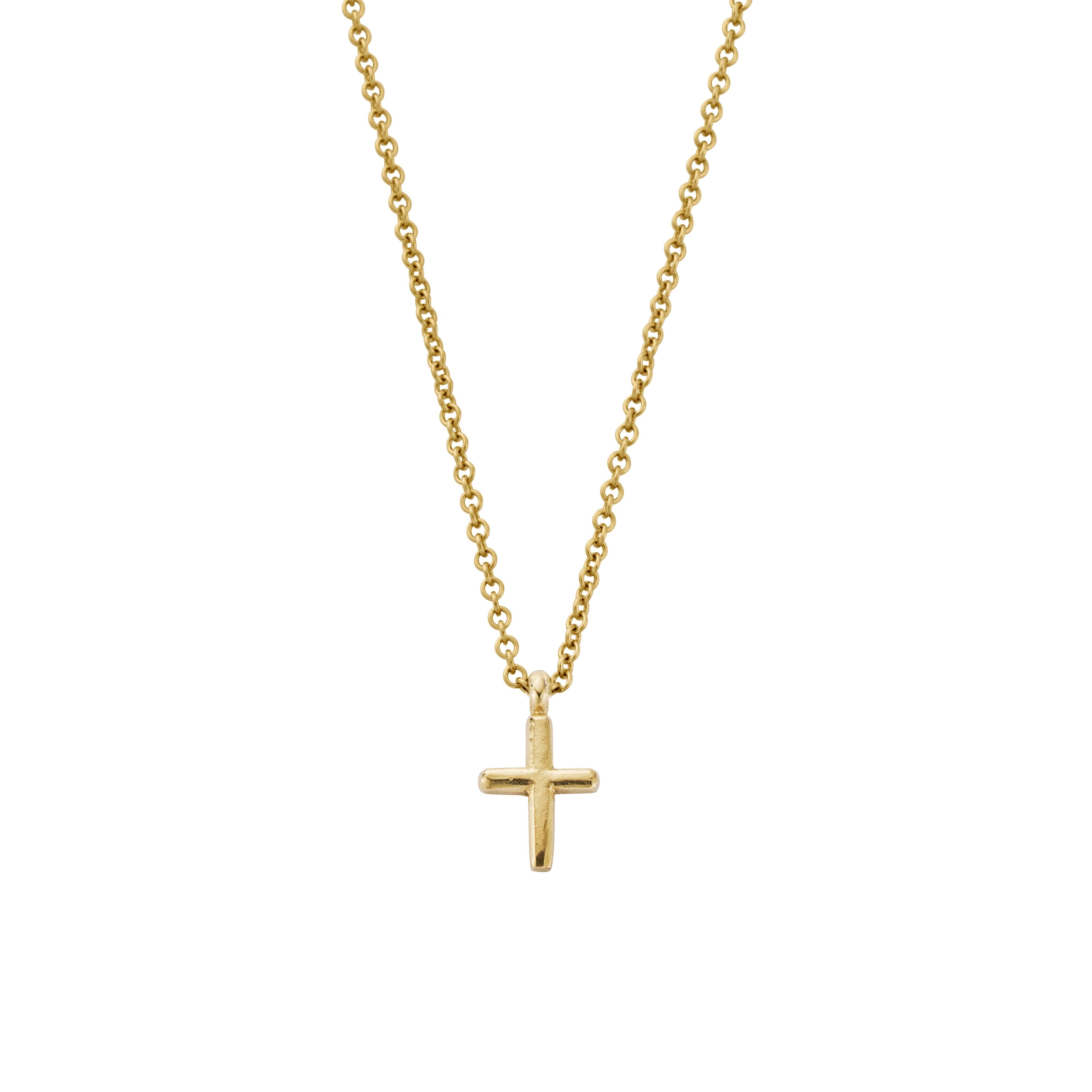 Gold Mini Cross Necklace